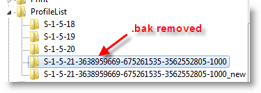 Fix Temporary Profile in Windows 7